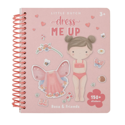 Knjiga s naljepnicama Rosa & Friends – Dress Me Up (3 godine+), Little Dutch