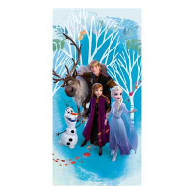 Plavi ručnik za kupanje FROZEN 2 - OBITELJ - 70x140 cm, ©DISNEY