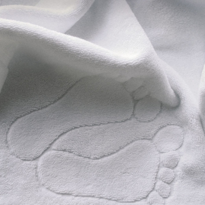 Pamučna kupaonska prostirka za noge 50x70 cm &ndash; bijela, 650 g/m&sup2;