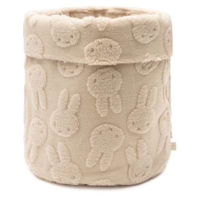 Kremno bel ko&scaron; za shranjevanje Miffy Jacquard Teddy - Sand, Jollein&reg;