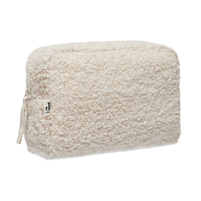 Bež plišana kozmetička torbica Naturel BOUCLE, Jollein®