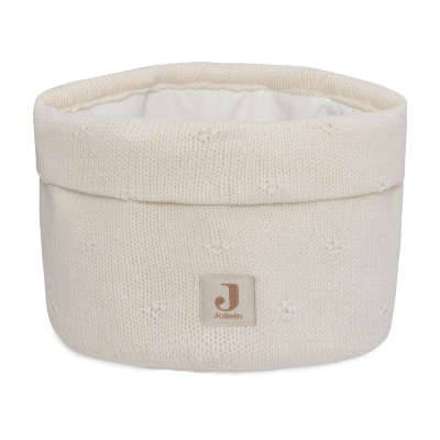 Kremasto bijela pletena košara za pohranu Cozy Knit Ivory, Jollein®