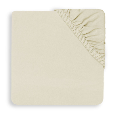 Krem bijela plahta za madrac 80/90x40 cm IVORY, pamučni jersey, Jollein®