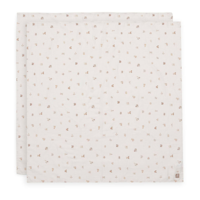 Kremasto bijele tetra pelene Animal Friends (115x115 cm) - 2 komada, Jollein®