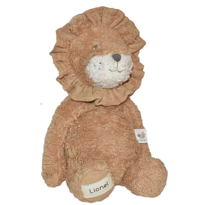 Smeđi LAV Lionel od 100% organskog pamuka 32 cm (0m+), Tikiri
