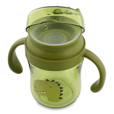 Zelena šalica za učenje pijenja 360° Mr. DINO (250 ml), Trixie