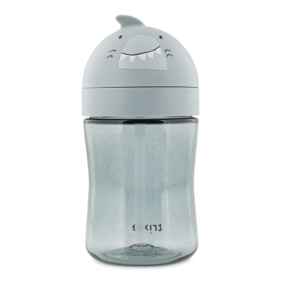 Sinje plava bočica za pijenje sa slamkom Mr. SHARK (300 ml), Trixie