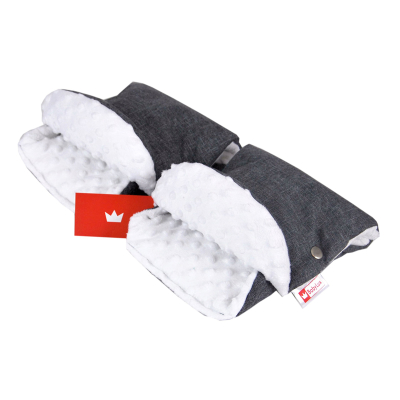 JEANS TAMNOSIVE muf rukavice za kolica BIJELI PLIŠ CandyFlex