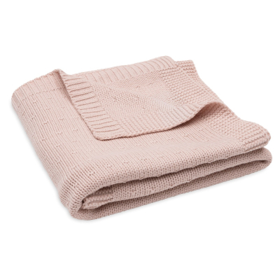 Svetlo roza pletena odeja 75x100cm Sprinkle Knit - Silk Rose, Jollein® 