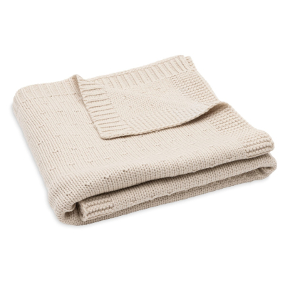 Bež pletena odeja 75x100cm Sprinkle Knit - Sand, Jollein® 
