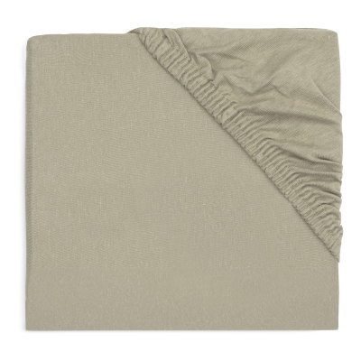 Maslinasto zelena plahta za madrac 140x70 cm, pamučni jersey, Jollein®