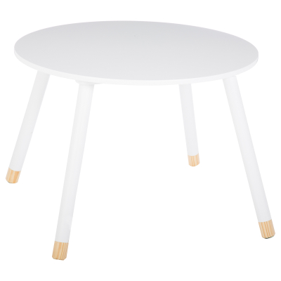 Bijeli drveni dječji stol D60 cm, Atmosphera® 