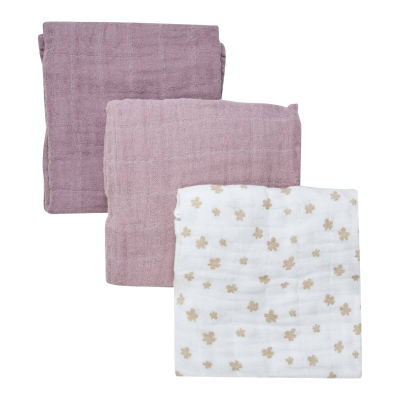 Ljubičaste tetra pelene DJETELINE (70x70 cm) - 3 komada, Pippi®