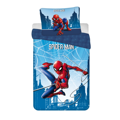 Plava dvodijelna posteljina SPIDER-MAN 140x200 cm
