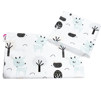 Bijela 2-dijelna posteljina za koljevku MINT BAMBI 60x75cm Largo