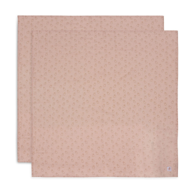Puder ružičaste tetra pelene MIFFY SILHOUETTES WILD ROSE (115x115 cm) - 2 komada,  Jollein®