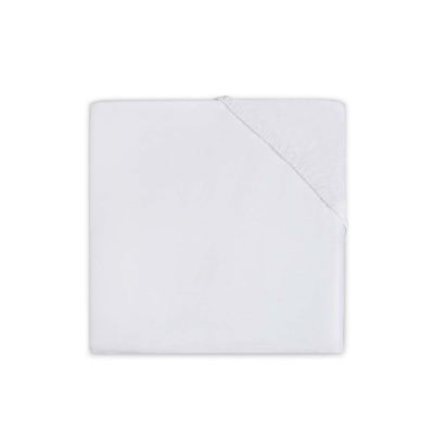 BIJELA plahta za madrac 120x60 cm, pamučni jersey WHITE, Jollein®