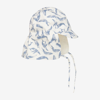 Krem bijela kapa - kapa sa šilterom za bebe s UV zaštitom (UPF 50+) 6-12 m – 787 BLUE SHADOW, En Fant