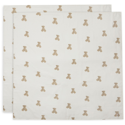 Krem bijele tetra pelene TEDDY BEAR (115x115 cm) - 2 komada, Jollein®