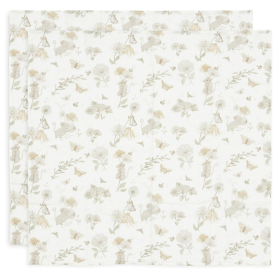 Krem bijele tetra pelene DREAMY MOUSE (70X70 cm) - 2 komada, Jollein®