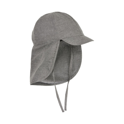 Jeans siva kapa - kapa sa šiltom za bebe s UV zaštitom (UPF 50+) 1-2 godine - MID GREY MELANGE, En Fant