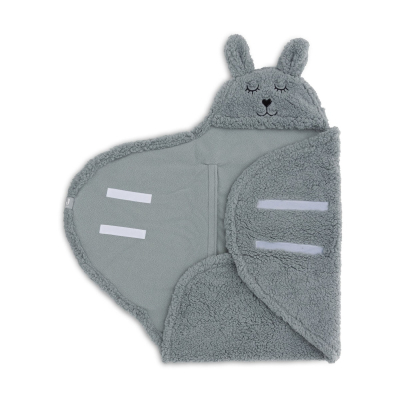 Zelena deka za avtosjedalicu BUNNY SEA GREEN 100x105 cm, Jollein