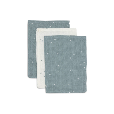 Zelene krpice TWINKLING - SEA GREEN 15x20cm (3 kom) Jollein®