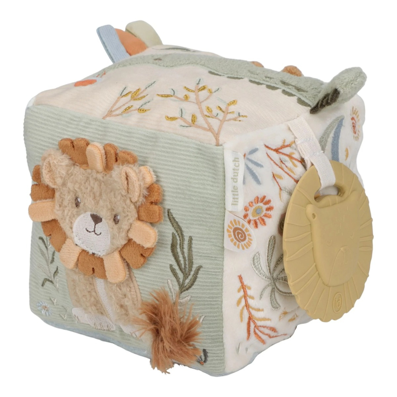 Senzorna kocka Safari Friends Little Dutch | Mekana edukativna igračka za bebe 0m+