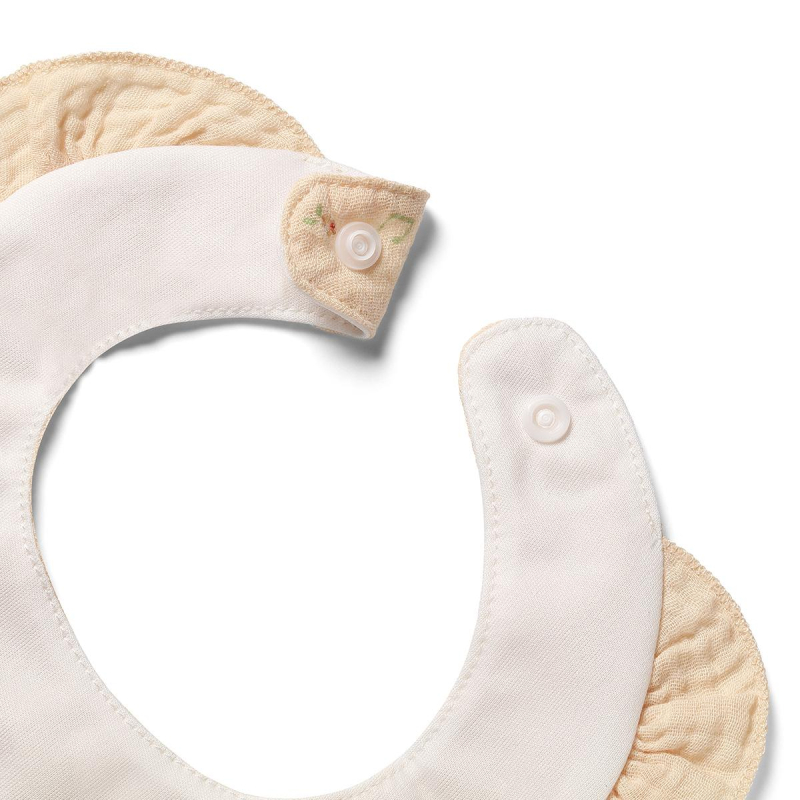 Bež muslin slinček CVETLICE, BabyOno-5