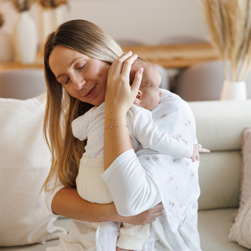 Bež tetra bambusove pelene s printom, SVJETLA OD MASLAČKA (3 KOM) BabyOno