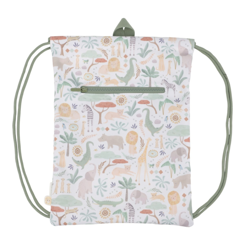 Bijela sportska torba SAFARI FRIENDS, Little Dutch (LD4923)