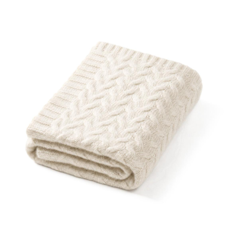 Kremno bela MERINO odeja, Babyono 75x100 cm 