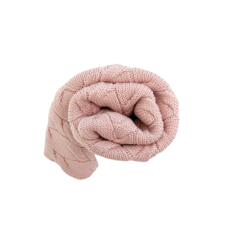 puder roza pletena merino vunena deka 80x100 cm lullalove