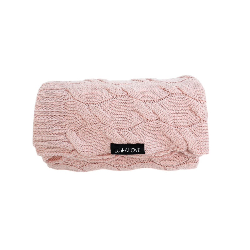 puder roza pletena merino vunena deka 80x100 cm lullalove