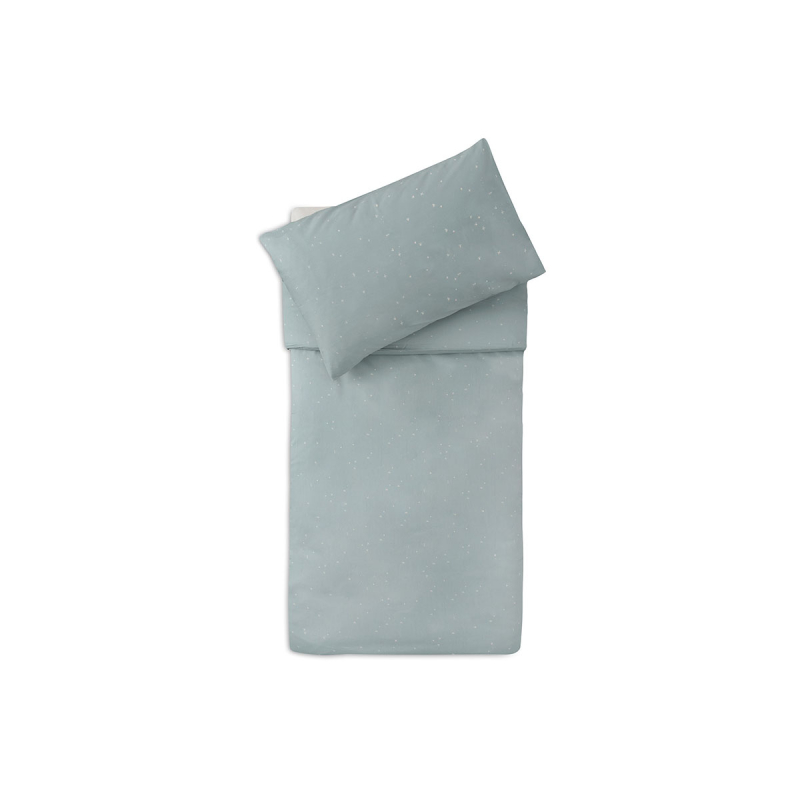 Zelena 2-delna posteljnina TWINKLING SEA GREEN, 135/140x100 cm, Jollein