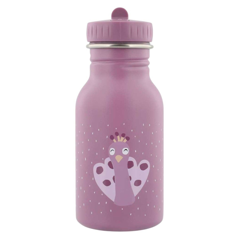 Ljubičasta dječja bočica MRS. PEACOCK 350 ml Trixie | Bočica od nehrđajućeg čelika