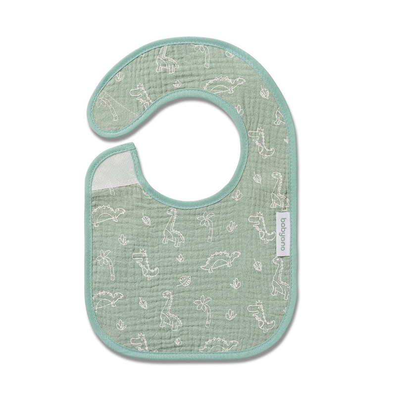 Zelen muslin slinček DINOZAVRI, BabyOno